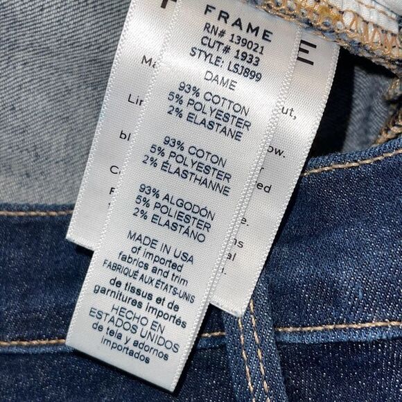 Frame Denim Womens Dark Wash Stretch The Skinny Jeans Blue Size 27 - Picture 7 of 10
